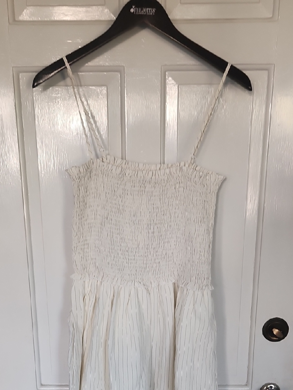 One Loved Babe Cream Smocked Midi Dress